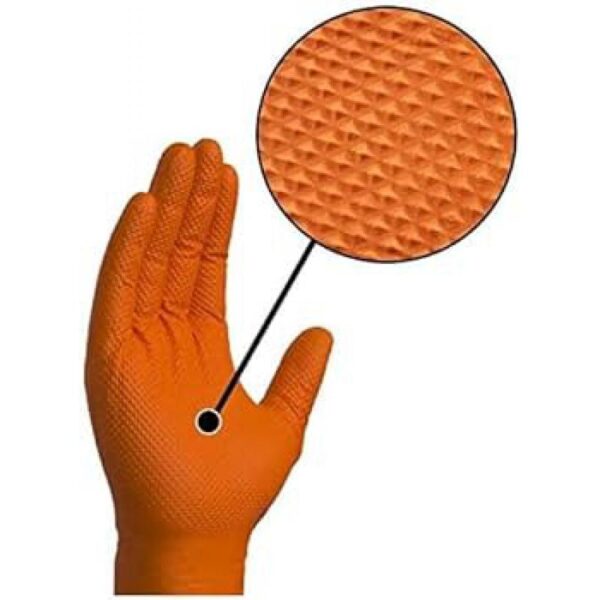 GUANTE NITRILO FLASH - NARANJA o NEGRO - CAJA 50U