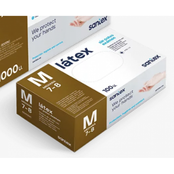 GUANTE LATEX SIN POLVO CAJA 100U