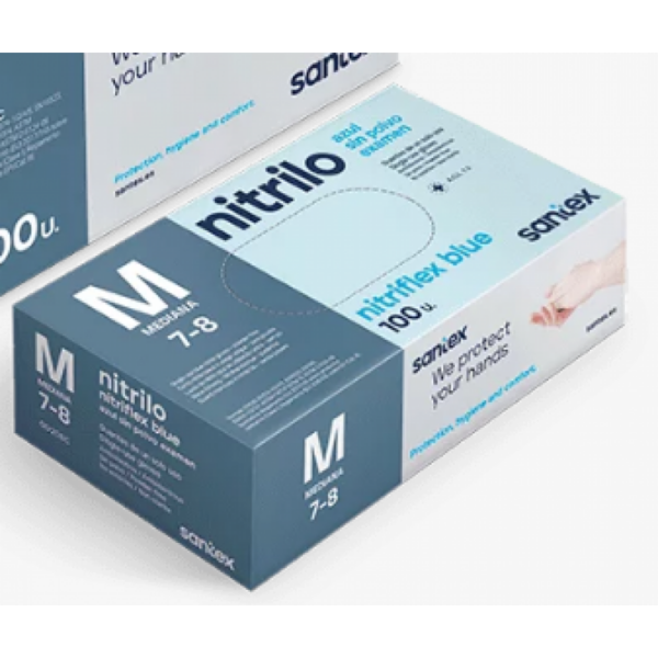 GUANTE NITRILO S/P NITRIFLEX CAJA 100U