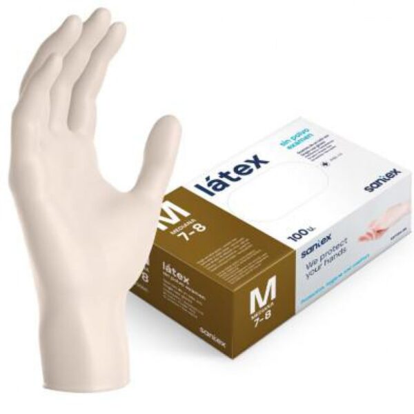 GUANTE LATEX SIN POLVO CAJA 100U - Imagen 2